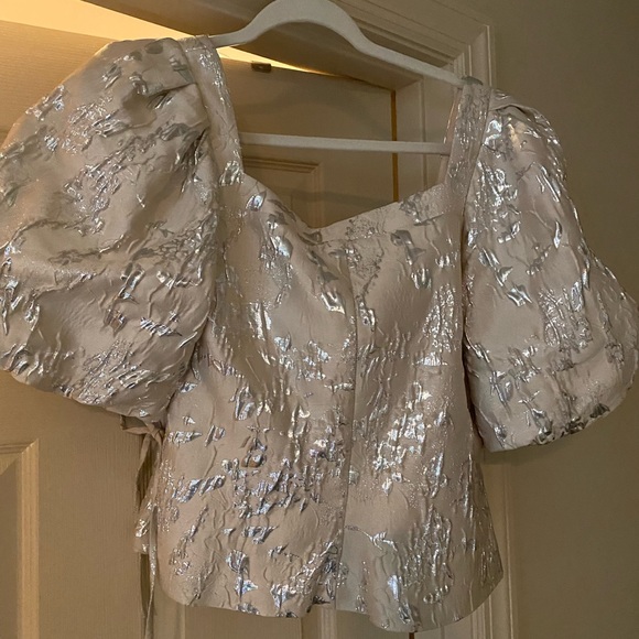 Jonathan Simkhai Taylor puff sleeve top - Picture 6 of 7